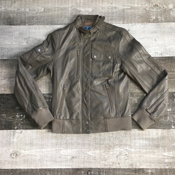 adidas leather bomber jacket